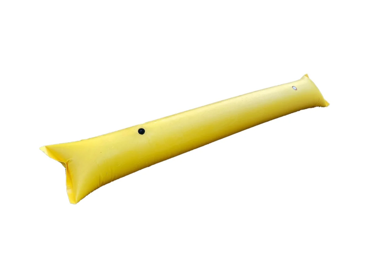 Isolated yellow Garrison Guppy water-filled flood tube